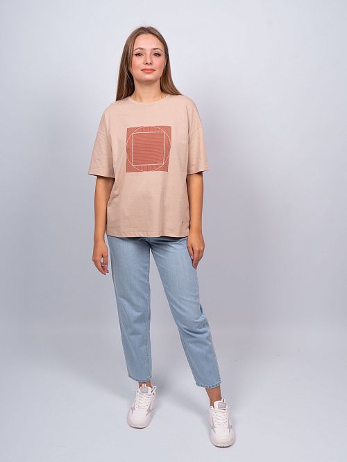 EB3167 Футболка женская темно-бежевый VERY NEAT 