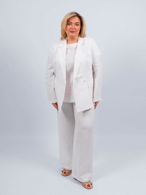 КЛ-7772-ИЛ23 Брюки женские белый ELECTRA STYLE 