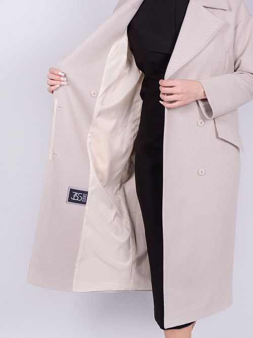 KR-296-рубчик-3 Пальто женское бежевый 365 