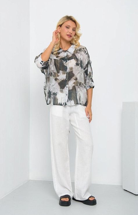 05412AA Блузка БЕЙЛЛИ серый AGENDA 