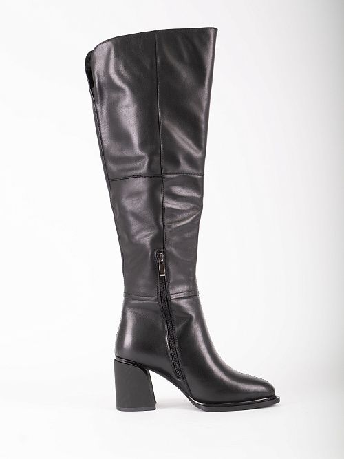 H179B-6117-1BZM Сапоги женские натуральная кожа черный 365 