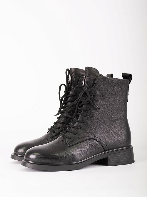 JA238-H1387-1 Ботинки женские натуральная кожа черный 365 