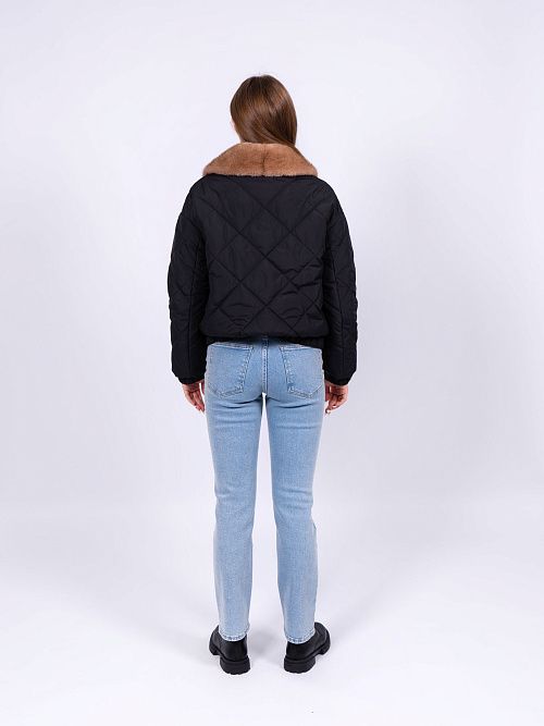 9167-1 Куртка женская черный Baimuni 