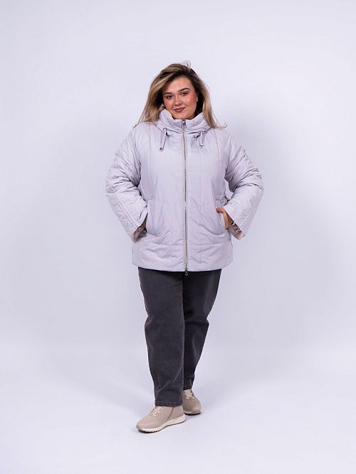 9299 Куртка женская светло-серый Baimuni 