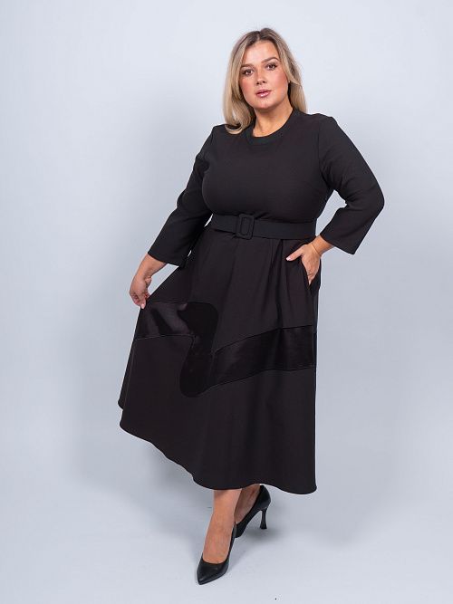 249622 Платье женское черный MIRA MIA 