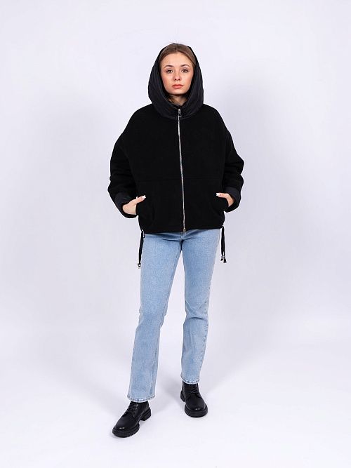 7610 Куртка женская черный Baimuni 