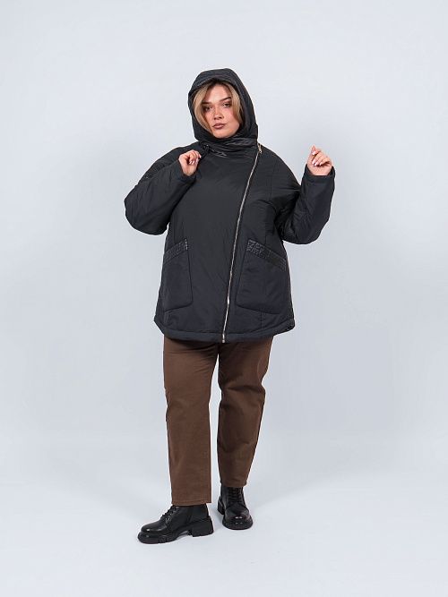 9258 Куртка женская черный Baimuni 