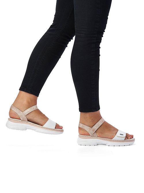 66654/80 Босоножки женские белый Rieker 