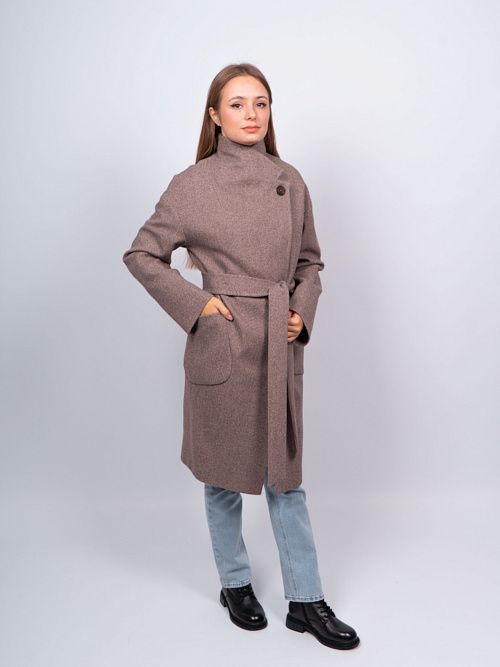 KR-171-STR Пальто женское коричневый Sempati 