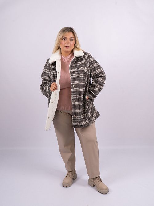 Дубленка Джеки женская коричневый ZAR STYLE 