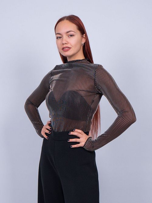 242027 Водолазка женская черный MIRA MIA 