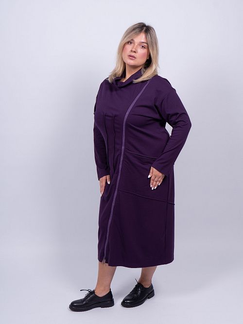 33-010218-1558-80 Платье Мон женское фиолетовый КЛЮКVА 