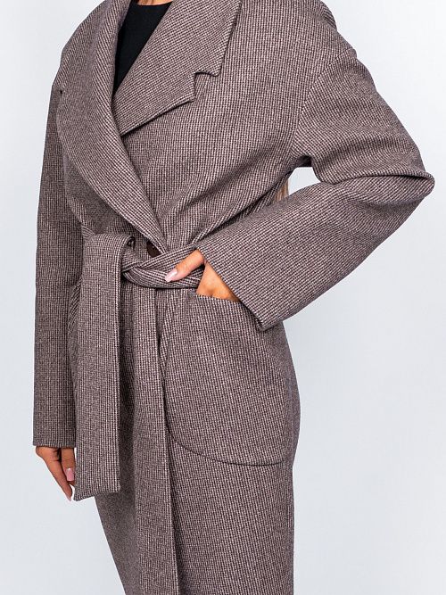 KR-171-МЗ-т.кор Пальто женское темно-коричневый 365 