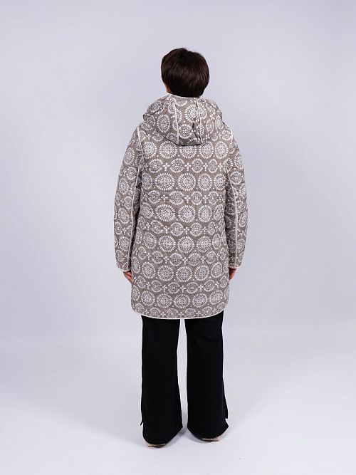 5208-003 Пальто женское двустороннее белый ICEBEAR 