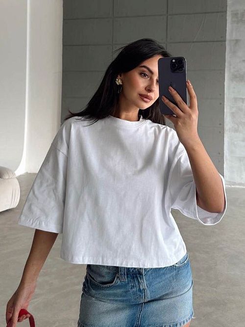 4608 Футболка женская белый GIRL 