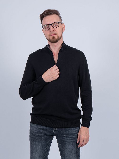 823-0609.O019.Y001.L.S0401 Джемпер мужской черный LUXOR 