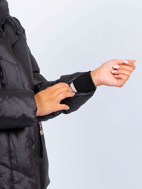 GWD4568I-G901 Пальто женское черный ICEbear 