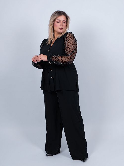 Паоло Брюки женские черный ZAR STYLE 