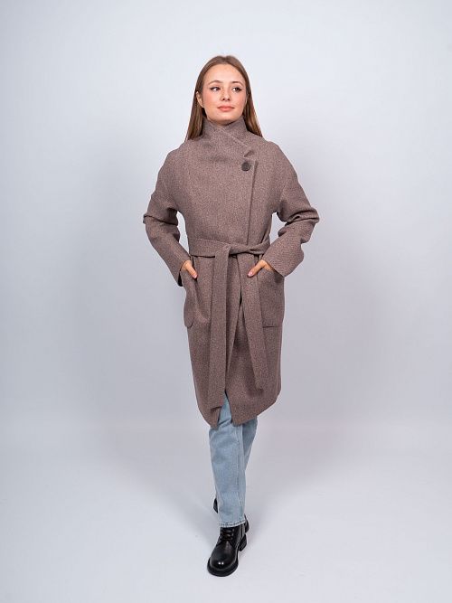 KR-171-STR Пальто женское коричневый Sempati 