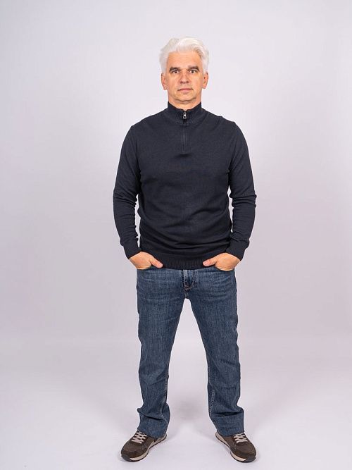 823-0609.O019.Y001.L.B0301 Джемпер мужской синий LUXOR 