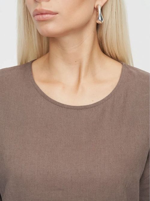 52125-БЛ Блузка женская графитово-белый ELECTRA STYLE 