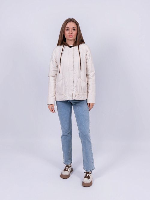 5233-003 Куртка женская молочный ICEBEAR 