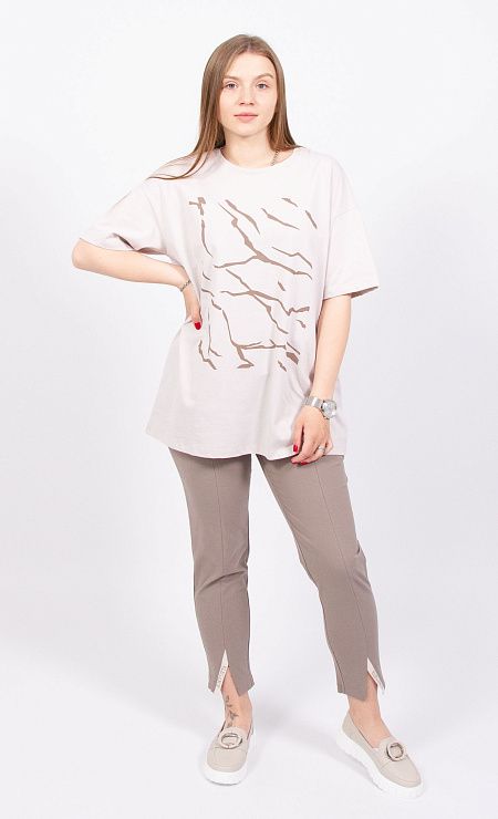 EBT3161 Футболка женская бежевый VERY NEAT 