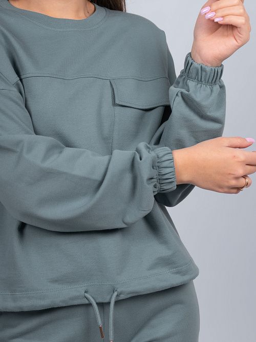 EBT3158 Джемпер женский изумрудный VERY NEAT 