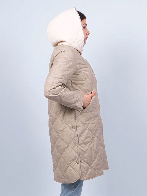 N72671 Пальто утепленное женское бежевый Baimuni 