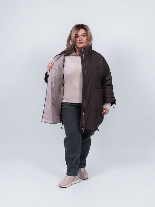 9101-1 Пальто женское зеленый Baimuni 