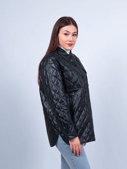 GWC4715I-G901 Куртка удлиненная женская черный ICEbear 