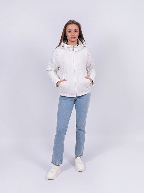 5216-002 Куртка женская белый ICEBEAR 