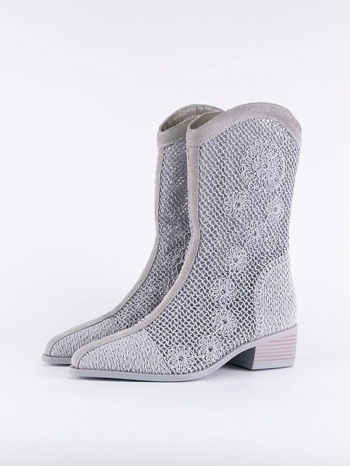 NE113-H622-598 Ботинки женские летние серый 365 