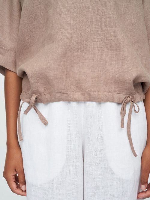 3786-ИЛ23 Блузка женская песочный ELECTRA STYLE 