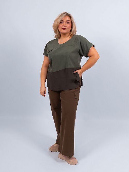 23Y9062-2 Брюки женские зеленый VANGELIZA 