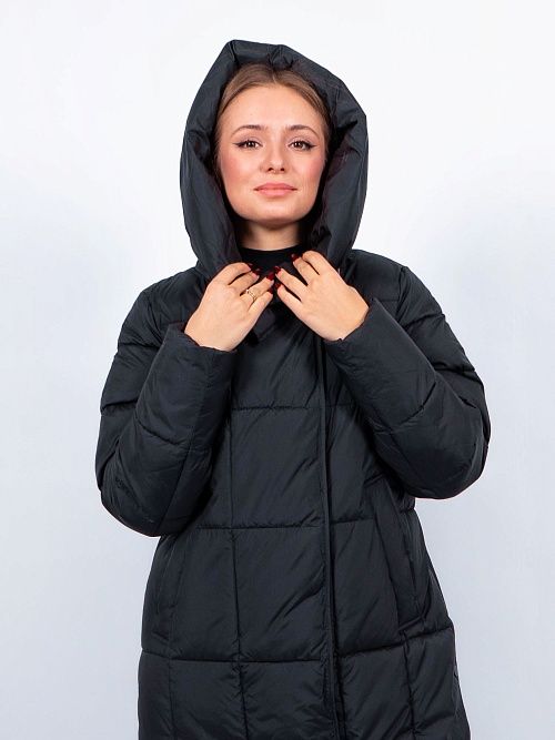 GWD4621I-G901 Пальто женское черный ICEbear 