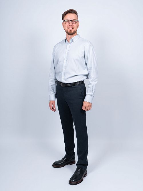 820-1256.C716.Y000.L.B0301 Рубашка мужская голубой LUXOR 