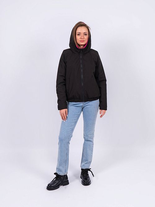 5752-364 Куртка женская двусторонняя фуксия ICEBEAR 