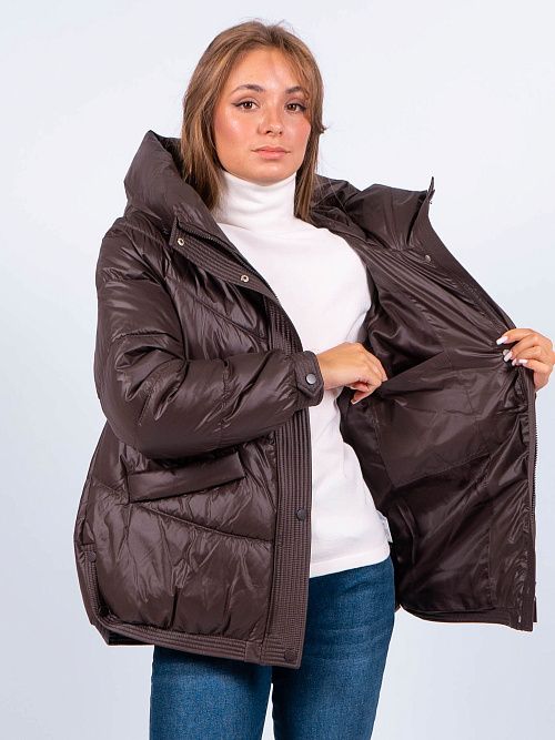 GWD4667I-G168 Куртка женская коричневая ICEbear 