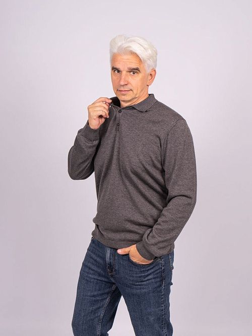 823-0605.O019.Y001.L.S0101 Поло мужской серый LUXOR 