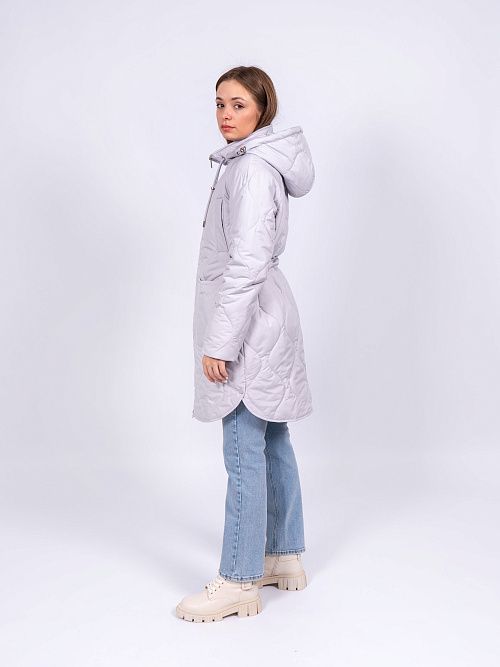 9209 Пальто женское светло-серый Baimuni 