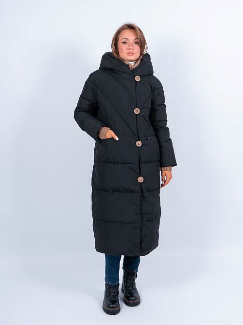 7892/15 Пальто женское черный Baimuni 