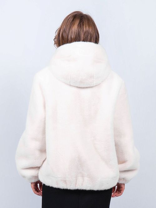 25-ELSX-009-2 Полушубок женский молочный Sempati 