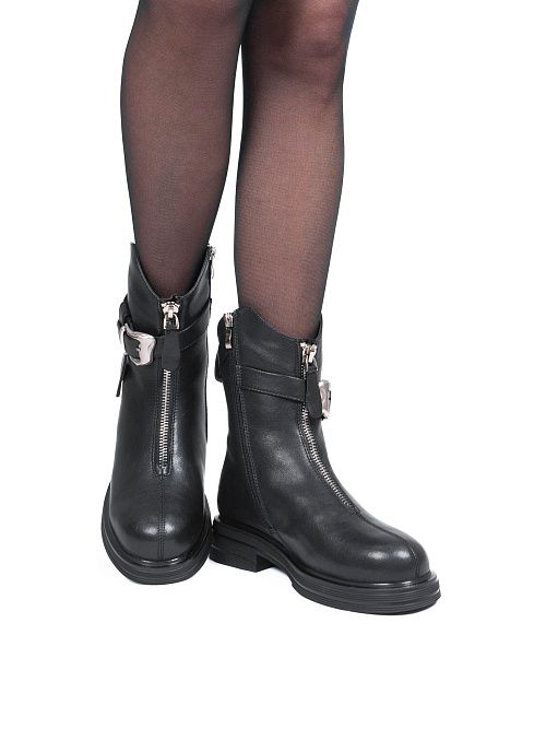 JA270-S361-TP367M Ботинки женские натуральная кожа черный 365 