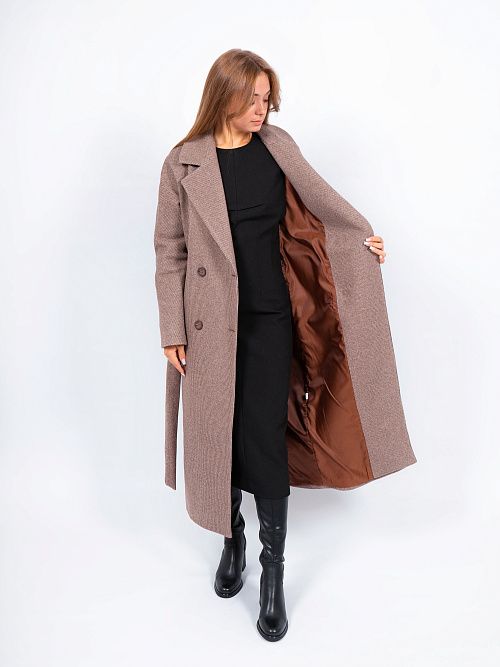 KR-301-МЗ-кор Пальто женское коричневый 365 