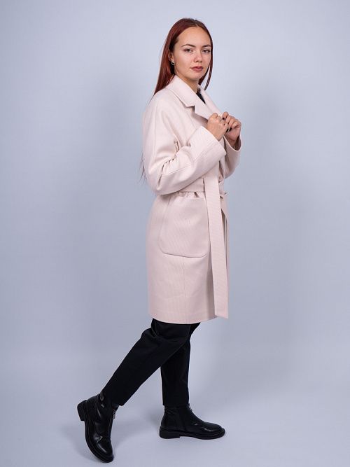 KR-293N-Мал.звезда Пальто женское светло-бежевый Sempati 