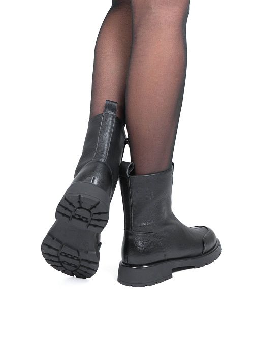 H704-W146-17 Ботинки женские натуральная кожа черный 365 