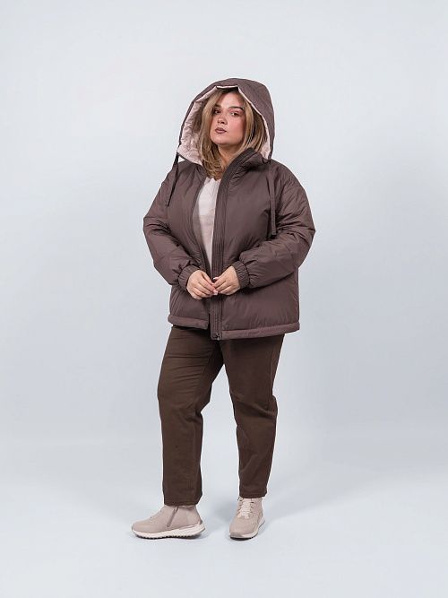 9217 Куртка женская коричневый Baimuni 