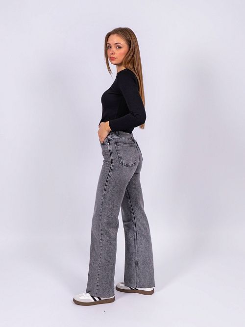 9560 Джинсы женские серый GIRL 