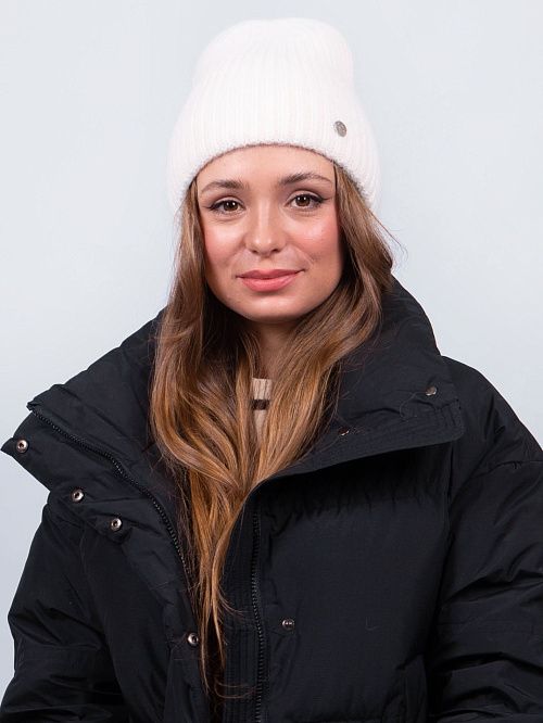 ТЕММИ Шапка женская белый ELITE LINE 